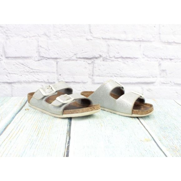 *Birkenstock Arizona Gray Nubuck 2 Strap Buckle Sandals Shoes Size EU 32 - Picture 3 of 10